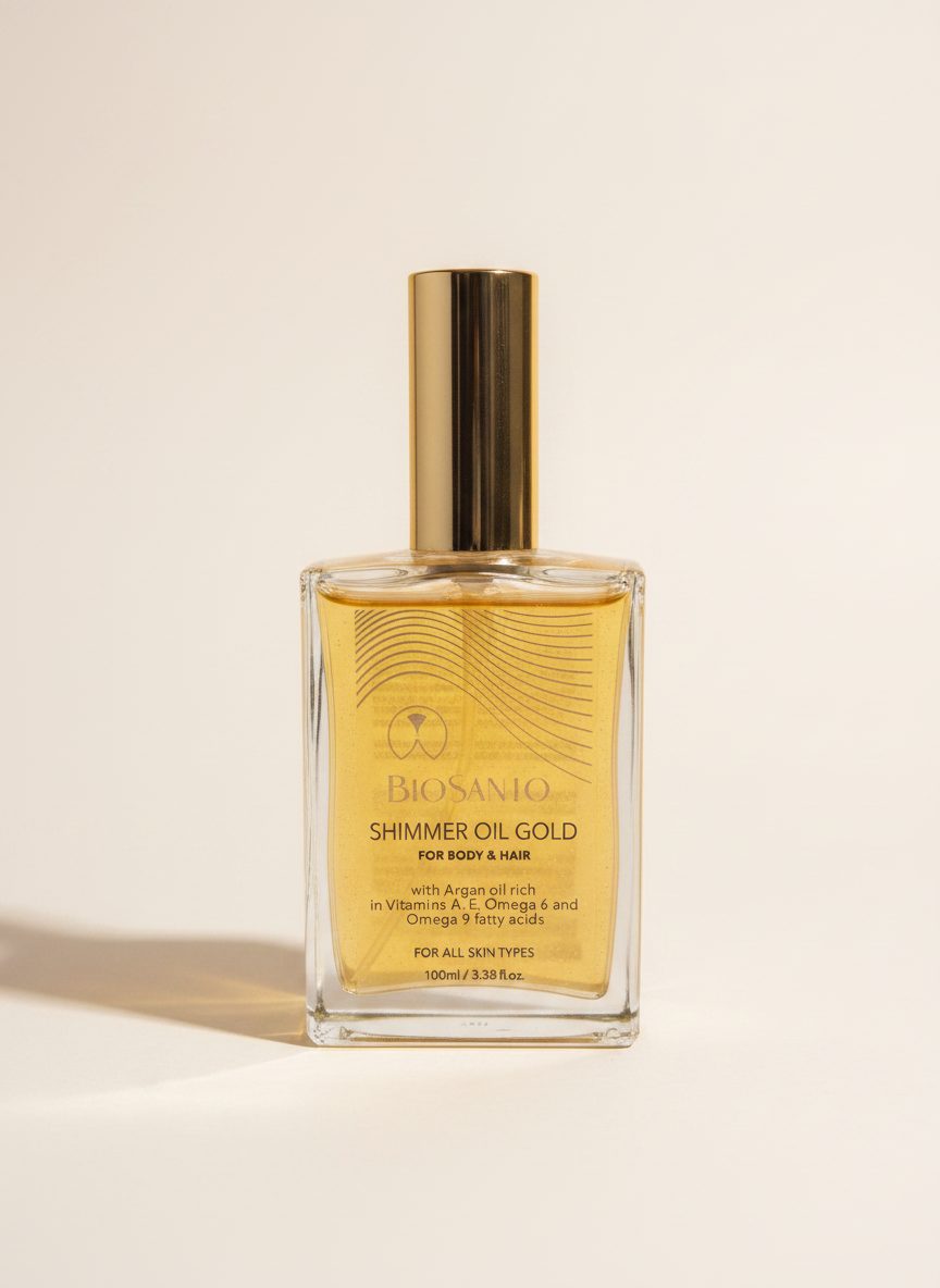 Golden Shimmer Oil for Body & Hair — care
