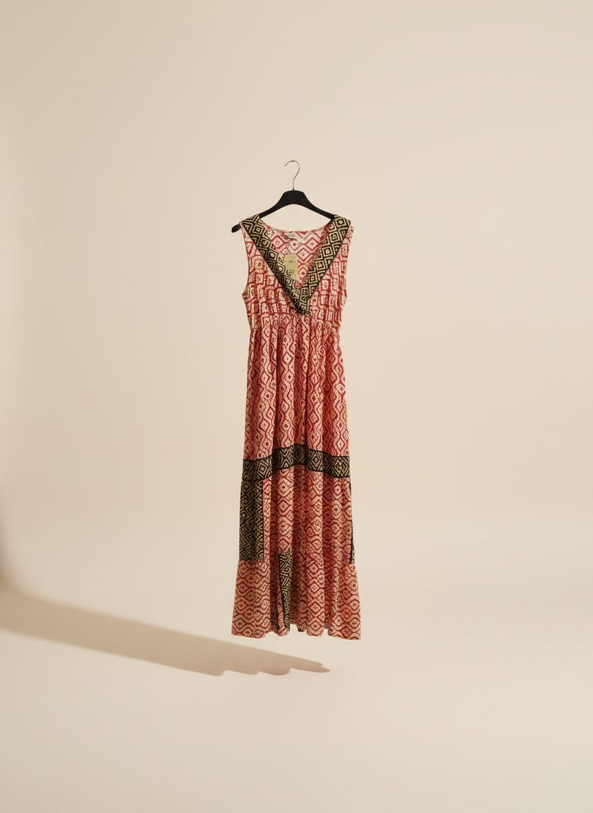 Maxi Ethnic Print Dress for Coastal Escapes — clothing